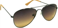 Men Yellow Sunglasses With Glass Quality - Buddha Gold, Free Size