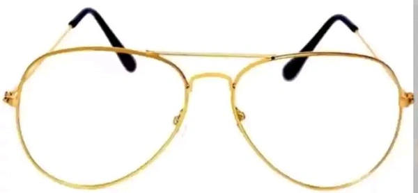 Women Gold Transparent Sunglasses  - White, Free Size