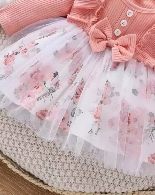  PAESANO ENTREPRISE Baby Girls Festive/Wedding Dress (Pink, Full Sleeve)