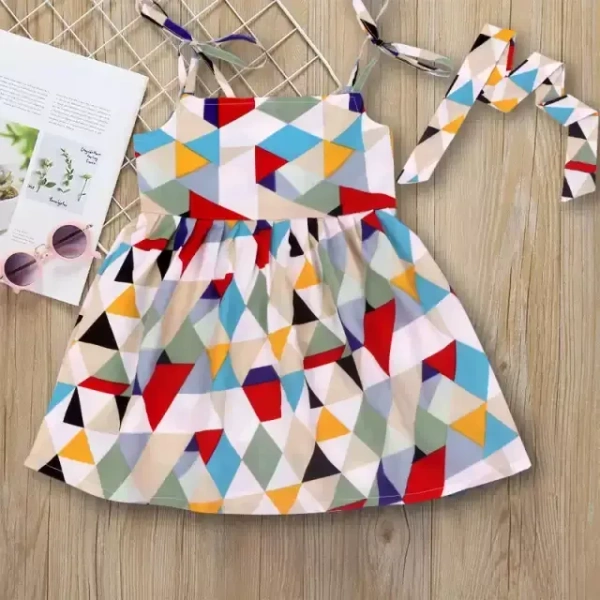  Lkcreation Baby Girls Midi/Knee Length Party Dress (Multicolor, Noodle strap)