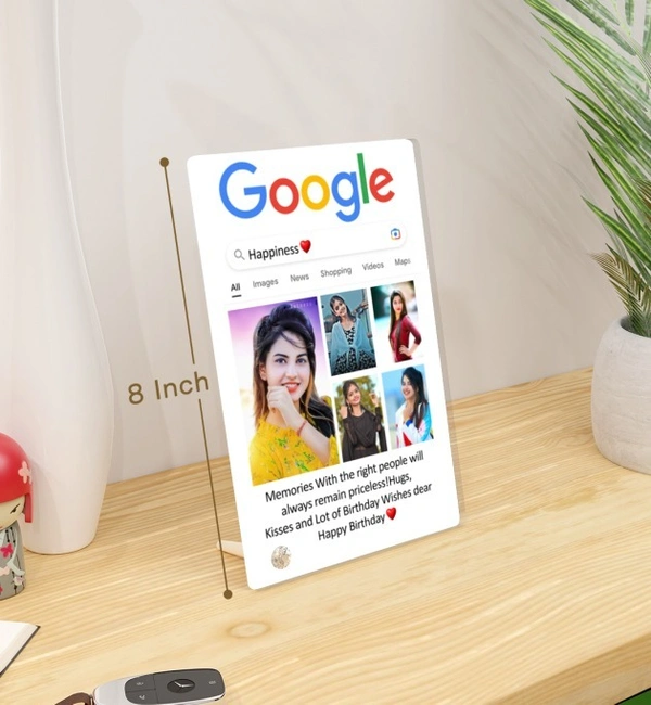 Kraftify Personalised 5 Photos trending Google Frame for Birthday, Anniversary, Wedding, Valentine day, Love Personalized Collage  Google Photo Frame For Gifting