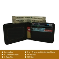 Kraftify Personalized Men's Name Wallet and Keychain Combo Gift Set - Black