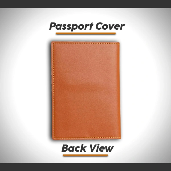 Krafitfy Customised Name & Charm Leather Passport Cover Holder for Men & Women | Personalised Birthday Gifts for Men