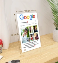Kraftify Personalised 5 Photos trending Google Frame for Birthday, Anniversary, Wedding, Valentine day, Love Personalized Collage  Google Photo Frame For Gifting