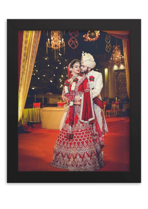 Krafitfy Kraftify  Personalized 1 Photo Collage Vertical Frame For Birthday, Anniversary, Wedding Gift, Personalized Collage Gift, Wall Photo Frame (13X10, Black) (A4 Size Photo Print) Please Send Name as per given instruction on image number 2) - 13 x 10 Inch