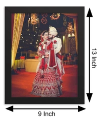 Krafitfy Kraftify  Personalized 1 Photo Collage Vertical Frame For Birthday, Anniversary, Wedding Gift, Personalized Collage Gift, Wall Photo Frame (13X10, Black) (A4 Size Photo Print) Please Send Name as per given instruction on image number 2) - 13 x 10 Inch
