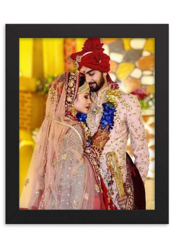 Krafitfy Kraftify  Personalized 1 Photo Collage Vertical Frame For Birthday, Anniversary, Wedding Gift, Personalized Collage Gift, Wall Photo Frame (13X10, Black) (A4 Size Photo Print) Please Send Name as per given instruction on image number 2) - 13 x 10 Inch