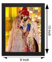 Krafitfy Kraftify  Personalized 1 Photo Collage Vertical Frame For Birthday, Anniversary, Wedding Gift, Personalized Collage Gift, Wall Photo Frame (13X10, Black) (A4 Size Photo Print) Please Send Name as per given instruction on image number 2) - 13 x 10 Inch