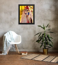 Krafitfy Kraftify  Personalized 1 Photo Collage Vertical Frame For Birthday, Anniversary, Wedding Gift, Personalized Collage Gift, Wall Photo Frame (13X10, Black) (A4 Size Photo Print) Please Send Name as per given instruction on image number 2) - 13 x 10 Inch