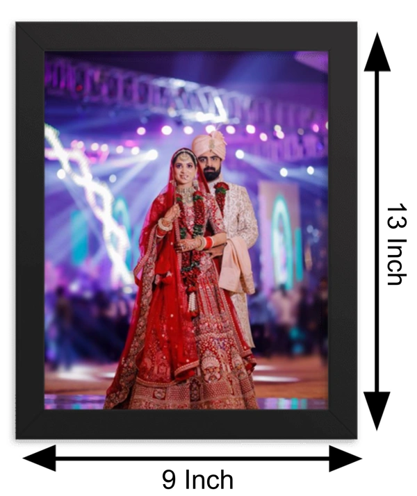 Krafitfy Kraftify  Personalized 1 Photo Collage Vertical Frame For Birthday, Anniversary, Wedding Gift, Personalized Collage Gift, Wall Photo Frame (13X10, Black) (A4 Size Photo Print) Please Send Name as per given instruction on image number 2) - 13 x 10 Inch