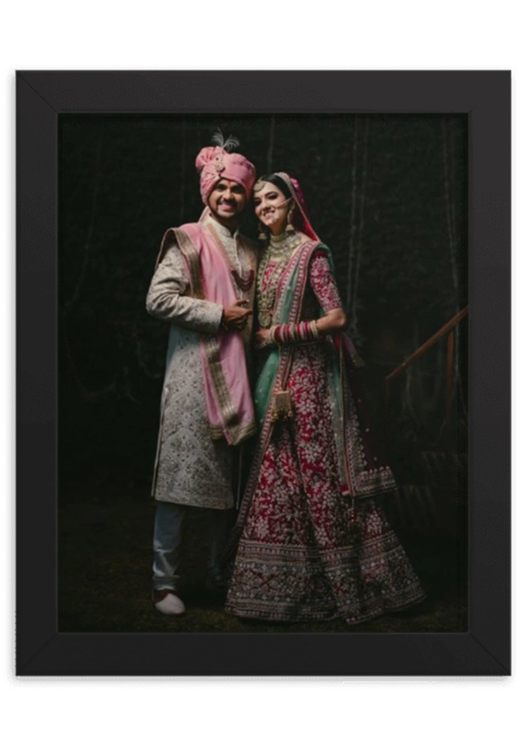 Krafitfy Kraftify  Personalized 1 Photo Collage Vertical Frame For Birthday, Anniversary, Wedding Gift, Personalized Collage Gift, Wall Photo Frame (13X10, Black) (A4 Size Photo Print) Please Send Name as per given instruction on image number 2) - 13 * 10 Inch