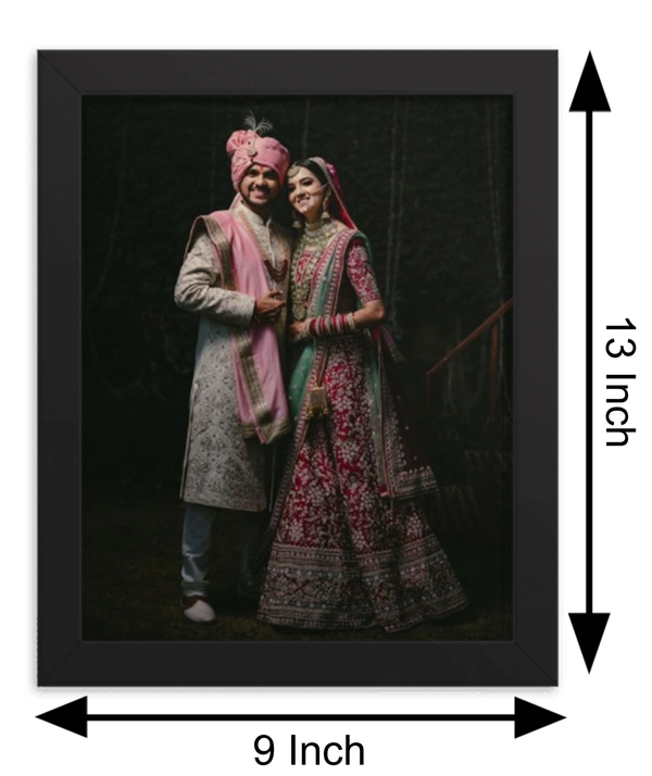 Krafitfy Kraftify  Personalized 1 Photo Collage Vertical Frame For Birthday, Anniversary, Wedding Gift, Personalized Collage Gift, Wall Photo Frame (13X10, Black) (A4 Size Photo Print) Please Send Name as per given instruction on image number 2) - 13 * 10 Inch