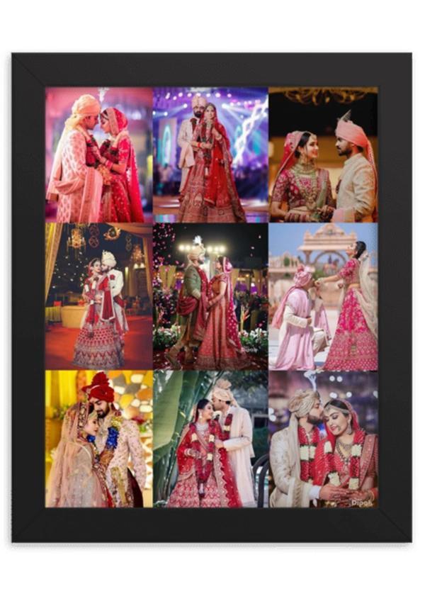Krafitfy Kraftify  Personalized 1 Photo Collage Vertical Frame For Birthday, Anniversary, Wedding Gift, Personalized Collage Gift, Wall Photo Frame (13X10, Black) (A4 Size Photo Print) Please Send Name as per given instruction on image number 2) - 13 * 10 Inch