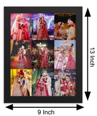 Krafitfy Kraftify  Personalized 1 Photo Collage Vertical Frame For Birthday, Anniversary, Wedding Gift, Personalized Collage Gift, Wall Photo Frame (13X10, Black) (A4 Size Photo Print) Please Send Name as per given instruction on image number 2) - 13 * 10 Inch