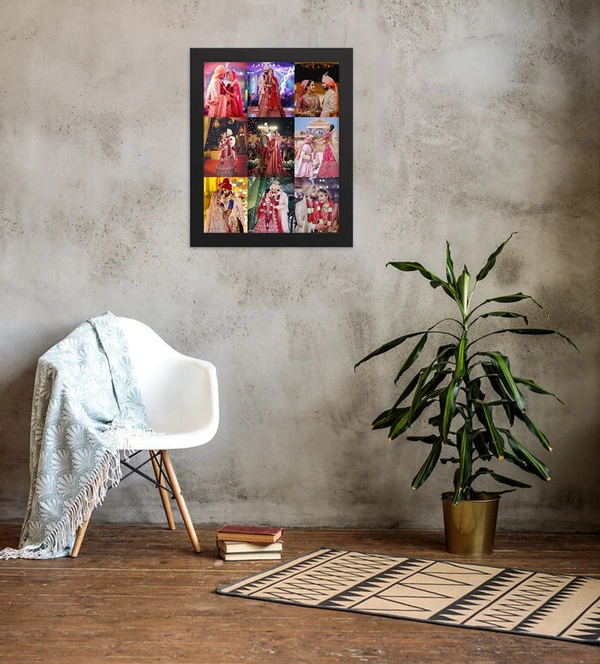 Krafitfy Kraftify  Personalized 1 Photo Collage Vertical Frame For Birthday, Anniversary, Wedding Gift, Personalized Collage Gift, Wall Photo Frame (13X10, Black) (A4 Size Photo Print) Please Send Name as per given instruction on image number 2) - 13 * 10 Inch