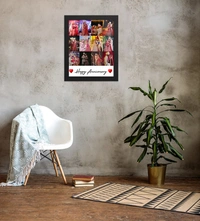 Krafitfy Kraftify  Personalized 1 Photo Collage Vertical Frame For Birthday, Anniversary, Wedding Gift, Personalized Collage Gift, Wall Photo Frame (13X10, Black) (A4 Size Photo Print) Please Send Name as per given instruction on image number 2) - 13 * 10 Inch