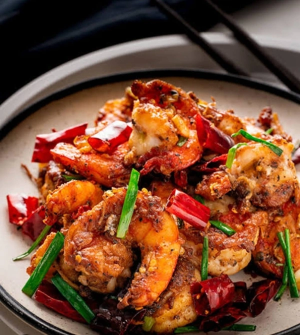 Chilly prawns - 1