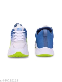 Men's White Green Comfortable Lightweight Outdoor Lace Up Classy Running, Walking & Gym Casual Sport Shoes - Green, IND6