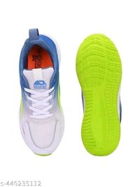 Men's White Green Comfortable Lightweight Outdoor Lace Up Classy Running, Walking & Gym Casual Sport Shoes - Green, IND6