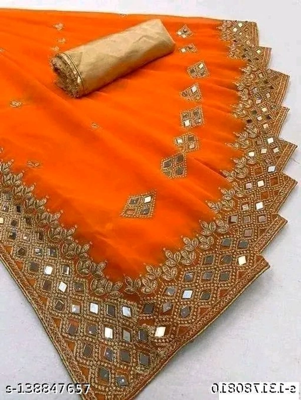 KAJUKATRI SAREE - orange, Free
