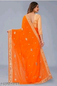 KAJUKATRI SAREE - orange, Free