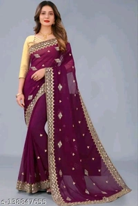 KAJUKATRI SAREE - Purple, Free