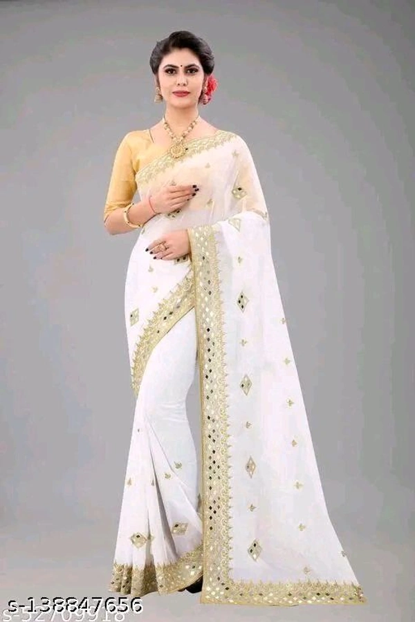 KAJUKATRI SAREE - White, Free