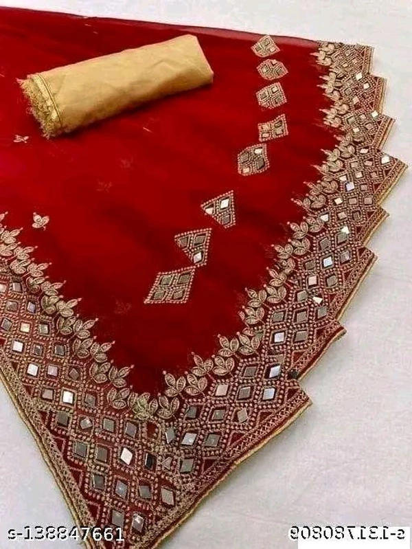 KAJUKATRI SAREE - Red, Free