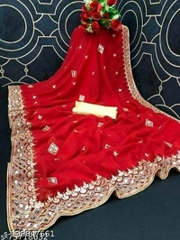 KAJUKATRI SAREE - Red, Free