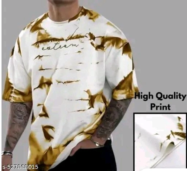 Unique Design Cool Printed Tshirt for men  - White, M