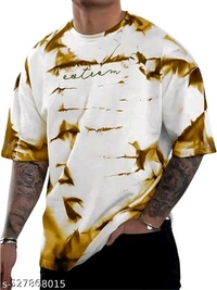 Unique Design Cool Printed Tshirt for men  - White, M