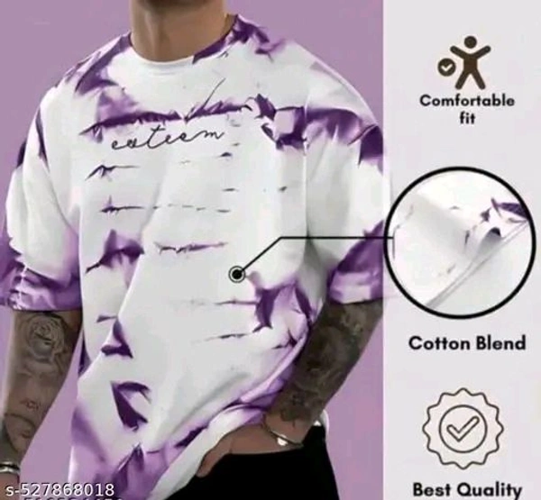 Unique Design Cool Printed Tshirt for men  - White, M
