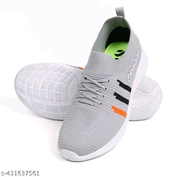 Unique  Latest Attractive Casual -Sports Shoes - Gray, IND-8