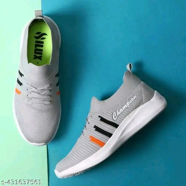 Unique  Latest Attractive Casual -Sports Shoes - Gray, IND-10