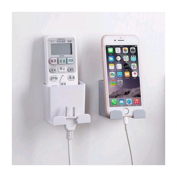 Wall Mountable Remote & Mobile Holder, Self-Adhesive Phone Charging Stand Wall Mount Mobile Holder for Home, Office, Kitchen