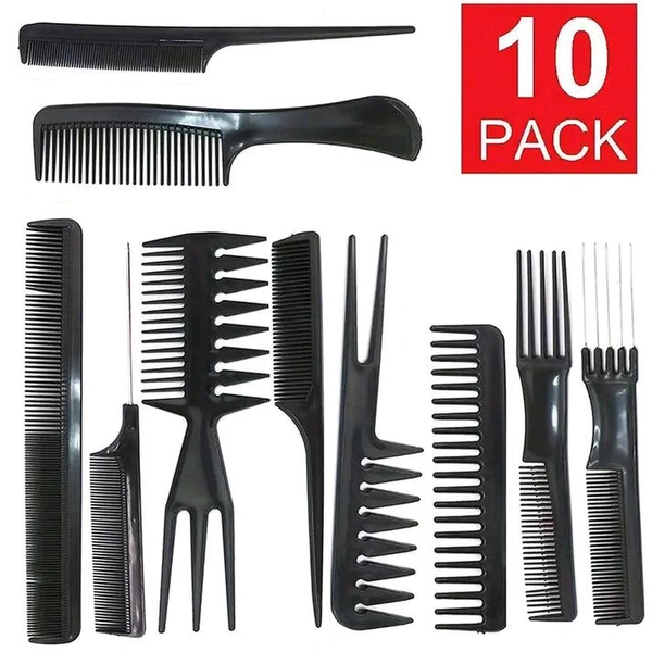10 Pcs Hair Styling Professional Comb - Great for Hairdressers and Home Use