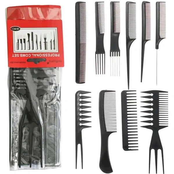 10 Pcs Hair Styling Professional Comb - Great for Hairdressers and Home Use
