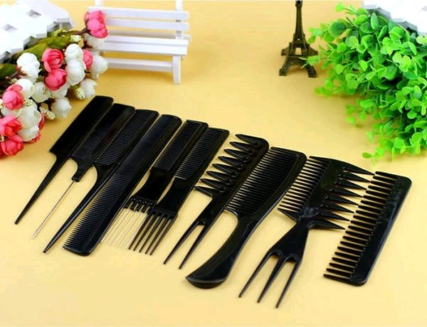 10 Pcs Hair Styling Professional Comb - Great for Hairdressers and Home Use