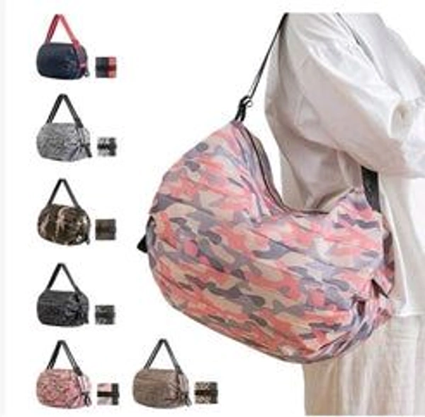 Reusable Folding Shopping Bag, Waterproof Travel Luggage Portable Foldable Shopping Bag