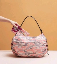 Reusable Folding Shopping Bag, Waterproof Travel Luggage Portable Foldable Shopping Bag