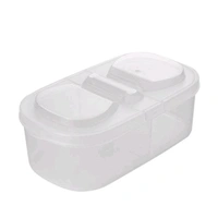 2 Way Transparent Food Container Box For Fridge Storage Container, Snacks, Dry Fruit, Outdoor Use