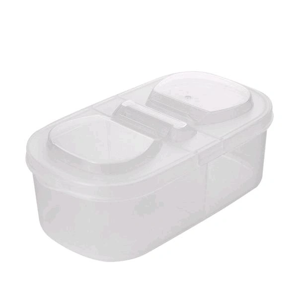 2 Way Transparent Food Container Box For Fridge Storage Container, Snacks, Dry Fruit, Outdoor Use