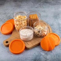 4-in-1 Modular Dry Fruit & Snack Storage Container – Airtight, Stackable Plastic Jars with Easy Carry Handle for Home & Travel Use