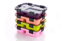 3-Compartment Leak-Proof Lunch Box with Lid – Microwave Safe & BPA-Free (Random Color)
