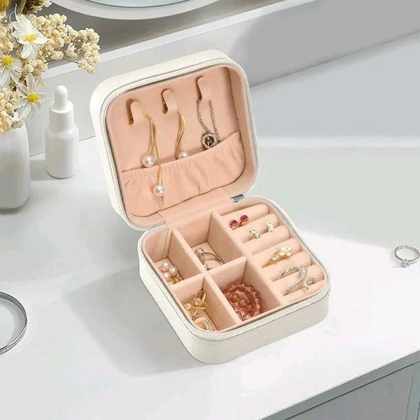 Portable Mini Travel Jewelry Box, Travel Mini Storage Organizer Portable Display Storage Box For Rings Earrings Necklaces