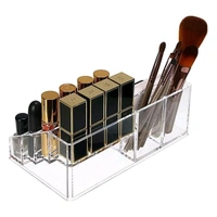 16 Cavity Cosmetic Organiser, Plastic Makeup Organizer, 16 Compartment Makeup Jewellery Lipstick Storage Box and Nail Paint Stand Transparent Holder