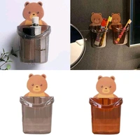 Cartoon Bear Self-adhesive Toothbrush Holder - 1 Pc