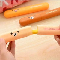 3 Pcs Mini Cute Cartoon Toothbrush Box, Portable Toothbrush Holder for Travelers