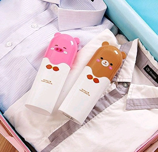 Cartoon Animal Toothbrush Box Plastic Tooth Mug Plastic Toothpaste Case (Random Color)