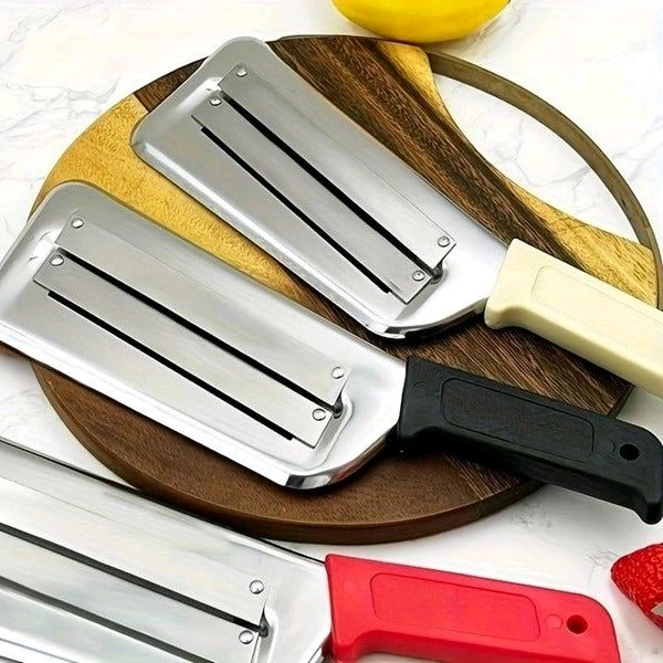 Stainless Steel Vegetable Slicer Knife Shredder, Double Blade Vegetable Cutter